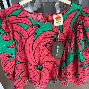 NEW Farm Rio banana pita print blouse🥰